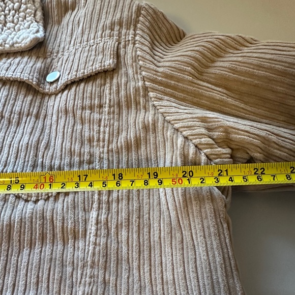 York Street Brown Corduroy Teddy Jacket with Sherpa Lining | Size Small - Picture 7 of 8